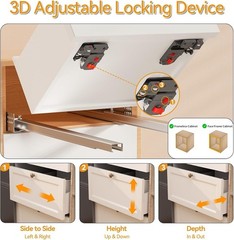 12 15 18 21 Inch Undermount Soft Close Drawer Slides, Full Extension 3D Locki…