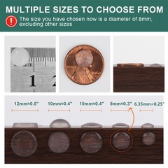 200pcs Cabinet Door Bumpers Clear Self 8x2mm 200pcs, Transparency