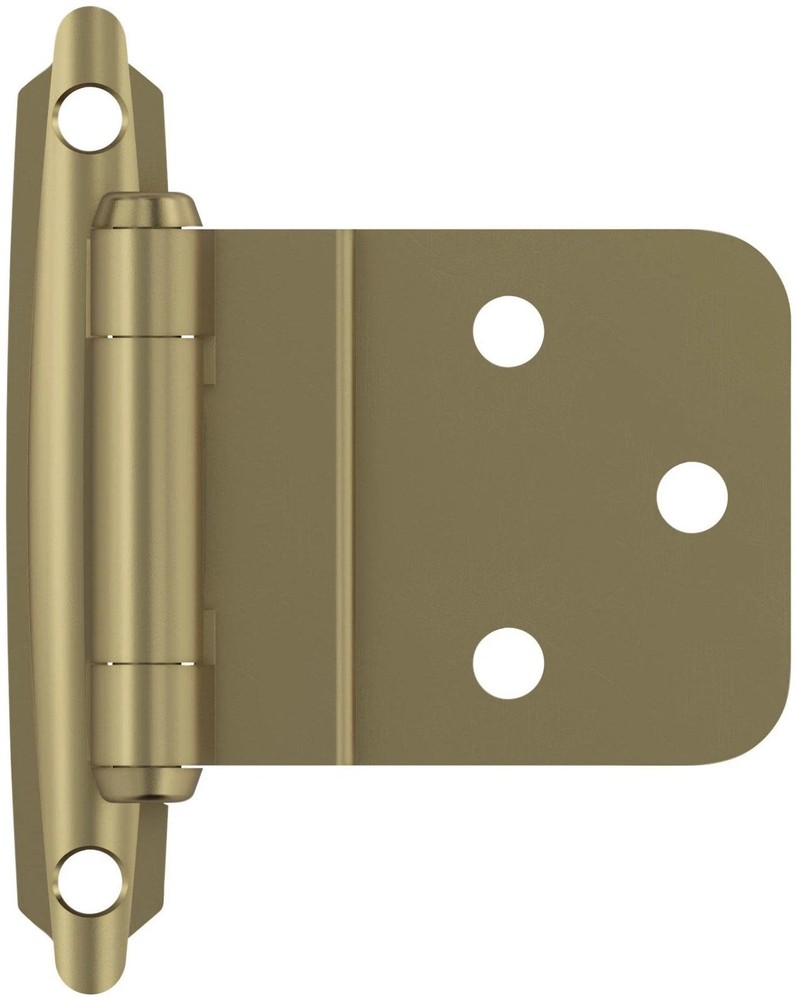 2pc GOLD HINGES 3/8″ Inset Traditional Self Closing Face Mount Amerock M3428-3