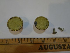 Pair of Mid Century Modern 1 1/8 in Cabinet or Drawer Knobs