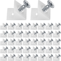 120 Pcs Drawer Wedges with Screws, Drawer Bottom Support Brackets,Fixing Mending