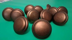 Lot Of 12 Rustic Bronze Cabinet Knobs Classic Mushroom-Shaped 1-1/4 In Diameter