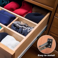 Chunful 2 Pair Rear Drawer Track Socket Back Plates Mounting Brackets Durable…