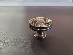 Antique Brass Finish Cast Brass knob – 1 1/4″ Solid Brass – Cabinet Knob
