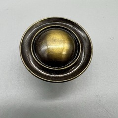 Vintage Amerock Allison 157 Antique Brass 1″ Round Cabinet Knobs Pull