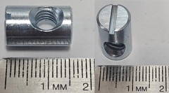 12 PCS Cross Dowels/Barrel Nuts 1/420 16mm x 10mm Zinc Plated Off Center CNC