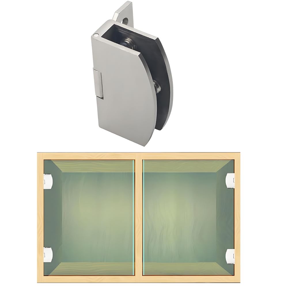 Wanlian Glass Door Hinge 90-Degree Small Pet Door Hinge Adjustable Clamp