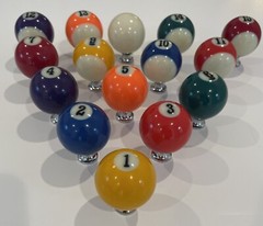 Pool Ball 1 1/2″ Cabinet Drawer Pull /Knob- Handcrafted: Priced Individually.