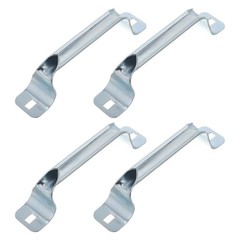 4Pcs Ergonomic Zinc Alloy Garage Door Handles with Anti Slip Silver Metal Pulls