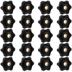 20 Pcs 1/4-20 Knob 6 Star Knobs T Track Bolts Knobs 1/4 Inch 20 Female Threaded