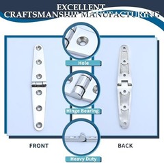 SHENGHUISS Boat Door Hinge Strap Marine Hatch Hinge Stainless Steel 316 6 Hol…