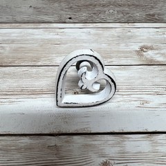 Antique Style Distressed White Cast Iron Drawer Cabinet Pull Knob