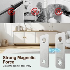 12 Pack Magnetic Cabinet Door Catches, Ultra-Thin Stainless Cabinet Door Magn…