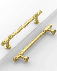 Brushed Gold Cabinet Pulls – 10 Pack 5″ Drawer Handles for Kitchen & Cabinets