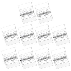 10Pcs 25x34mm Acrylic Hinges Clear Folding Hinge with Metal Shaft Transparent