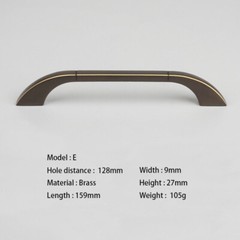 Antique Brass Cabinet Pull Coffee Color Handles for Cabinets and Drawers