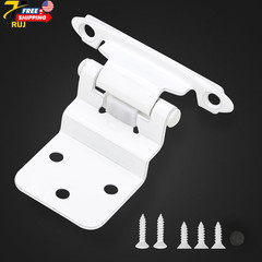 50 Pack 25 Pairs 3/8″ Inset Cabinet Door Hinges White Offset Self Closing Hinges