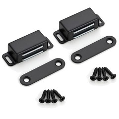 Matte Black Magnetic Catch for Cabinets 30 Pack