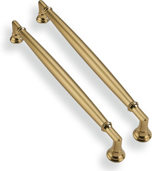 10 Pack 8 Inch Hole Center Brushed Gold Cabinet Pulls Solid Metal Drawer Handles