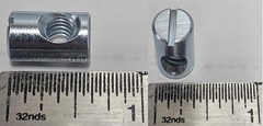 12 PCS Cross Dowels/Barrel Nuts 1/420 16mm x 10mm Zinc Plated Off Center CNC