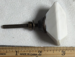 Lot Of 3 New Hobby Lobby Modern White Stone Look 2in Drawer Knobs Pulls