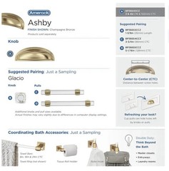 Amerock BP36640BBZ 3 and 4 Inch C Cup Cabinet Pull Golden Champagne