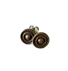 Bulls Eye Drawer Pull 1/2″ Wide Set Of 2 Antique Bronze Brass