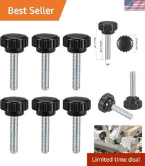 Zinc Plated 6pcs Knurled Clamping Knobs – Comfortable Grip for Easy Installation