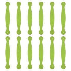 12 Pcs Leather Handle 8.5in Leather Drawer Pulls with 2 Holes Green