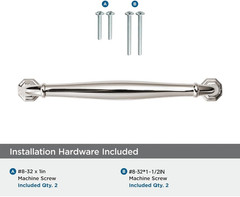 10 Pack 8″ Polished Nickel Heavy Duty Cabinet Pulls for Dressers & Kitchens
