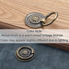 Jinyuanchao Drop Ring Handles Dresser Ring Pull Brass Oil-Rubbed Bronze