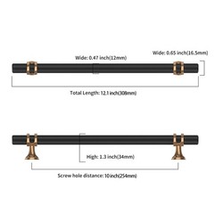 Asidrama 6 Pack 10 Inch254Mm Knurled Matte Black And Champagne Bronze Kitchen