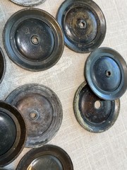 Lot 19 Drawer Pull Backplates 2.5in Rosette Cabinet Hardware