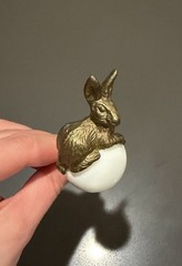 Anthropologie Brass Rabbit Knob