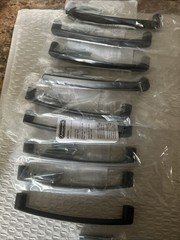 SET 10 Matte Black Amerock Rift 5 1/16 128mm Kitchen Cabinet Handles NEW