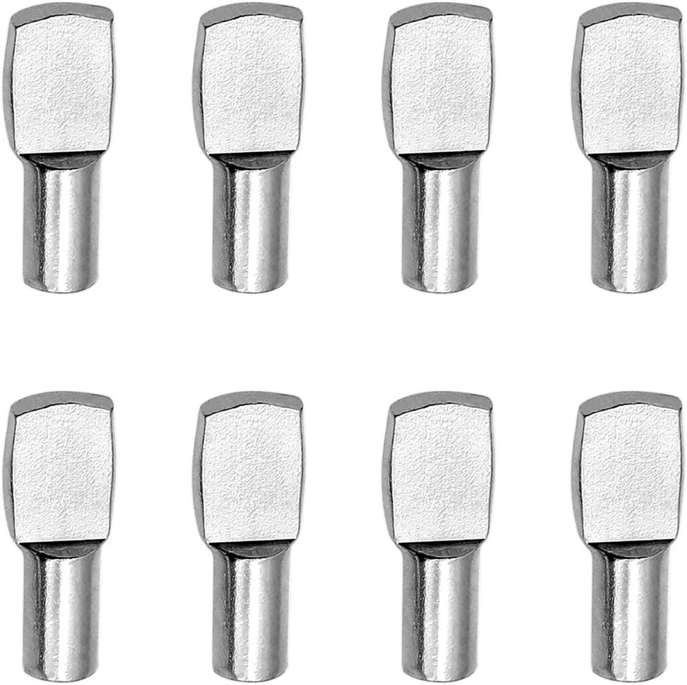 100-Pcs Shelf Pins Pegs5Mm Spoon Shape Nickel Plated Shelf Support Bookshelf