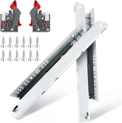 24″ Soft Close Drawer Slides – 6 Pairs Full Extension Glides for Cabinets