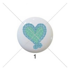Blue For You Hearts and Roses DECORATIVE Cabinet PULLS Dresser Drawer KNOBS