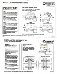 Pair of Amerock Marathon Full Wrap White 1/2″ Overlay Knife Hinges, CM2665-W