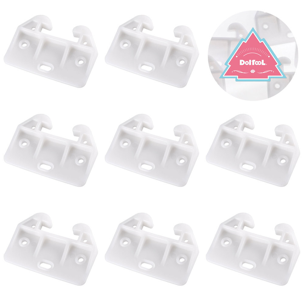 10 Pcs Plastic Latch Drawer Guide Cabinet Replacement Part Dresser Stopper Kits