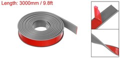 25mmx3000mm Flexible TPE Self Adhesive U-Shape Veneer Edging Edge Banding Gray