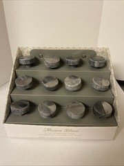 Maison Bleue Gray Silver Marble Cabinet Knobs Drawer Pulls Set of 12 NEW