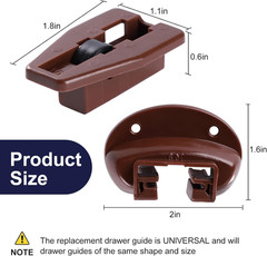 5 Sets Kenlin Rite-Trak II Drawer Track Guides Replacement for Dresser Repair