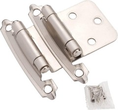 Semi Concealed Nickel Cabinet Hinges – 50 Pack