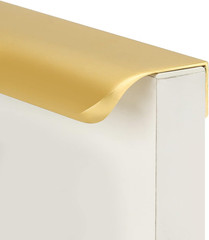 goldenwarm 10 Pack 5 Inch Matte Gold Finger Pulls Cabinet Edge Pulls Brushed Bra
