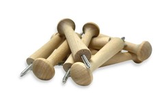 Screw-On Shaker Pegs Birch Hardwood – 2.9-Inch Wood Length Plus Hangerbolt – …