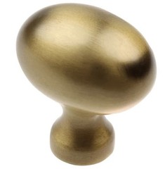*LOT OF 5* GlideRite 1-1/8 in. Dia Satin Gold Classic Oval Cabinet Knob