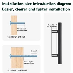 15 Pack Matte Black Cabinet Handles 3 Inch Hole Spacing，Includes Cabinet Hard…