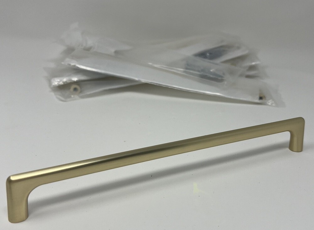 Asidrama 10 Pack Gold 8.8” Inch(224mm) Hole Center Kitchen Cabinet Pulls