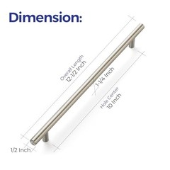 12-1/2 Inch Cabinet Handles Brushed Nickel 12-1/2 Inch（10 Inch Hole Center） 4